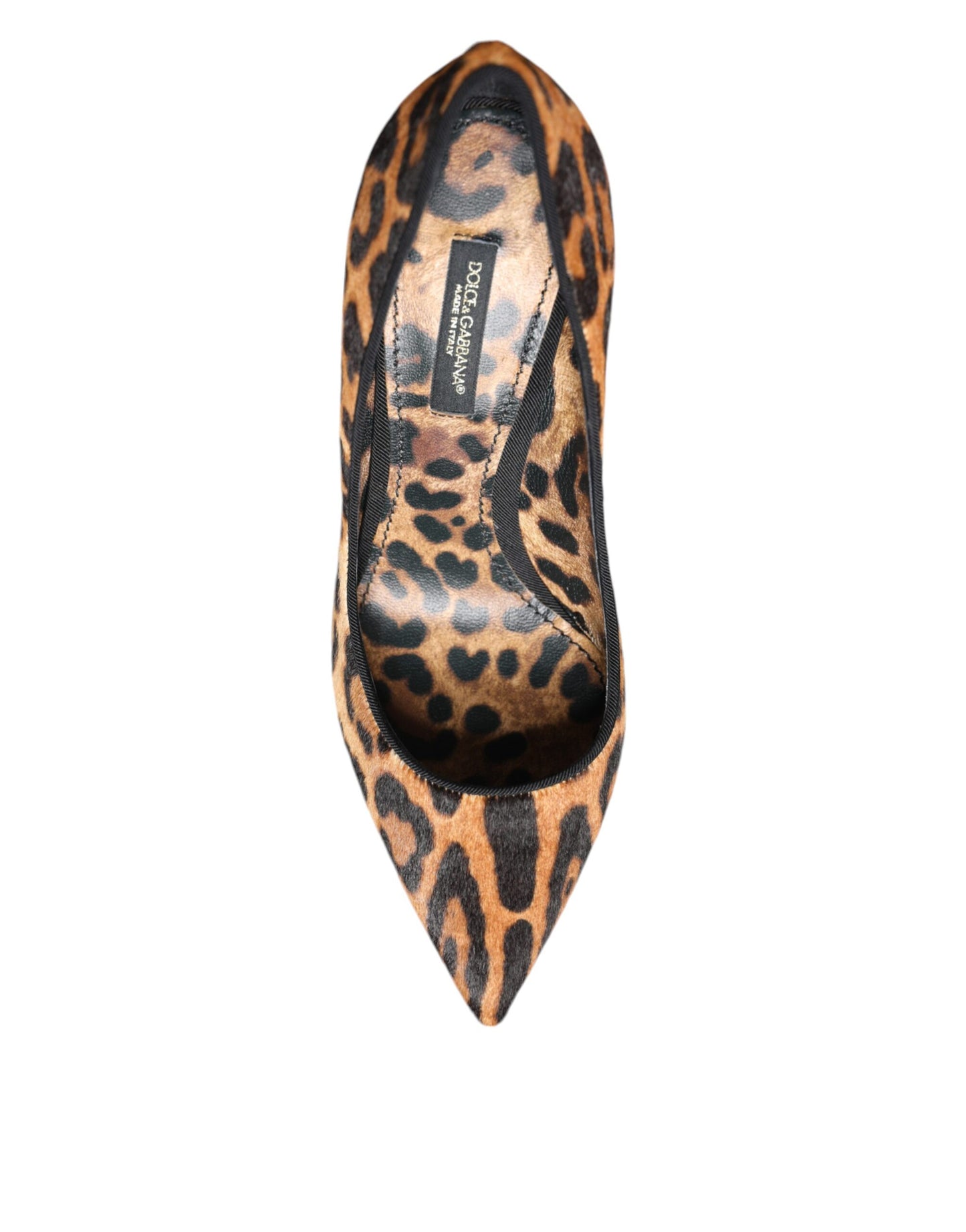 Dolce &amp; Gabbana Braune Pumps mit Leopardenmuster aus Kalbshaar