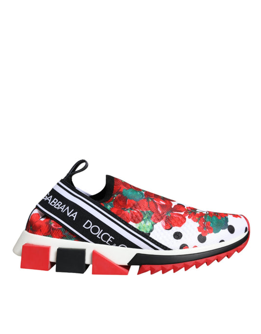 Dolce &amp; Gabbana Mehrfarbige Geranien-Sorrento-Sneakers