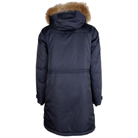 Blaue Nylon-Herrenjacke hinzufügen