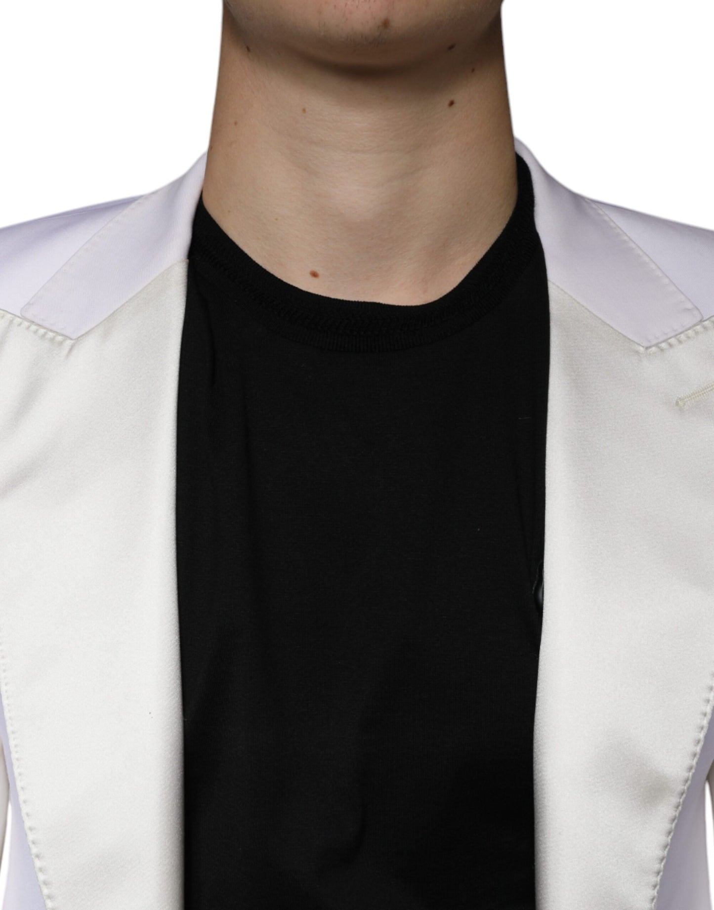 Dolce &amp; Gabbana Off White Wool Single Breasted Dress Blazer