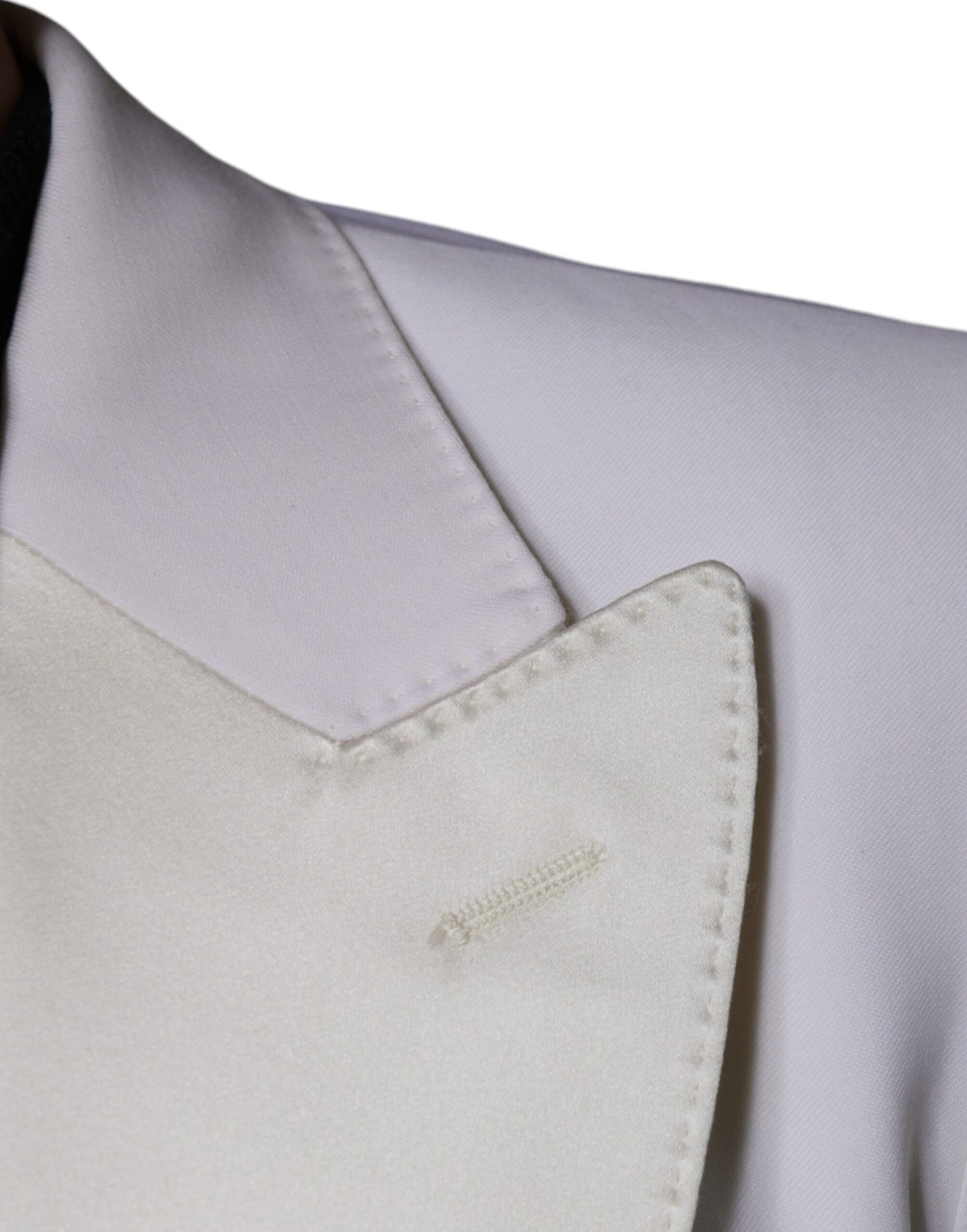 Dolce &amp; Gabbana Off White Wool Single Breasted Dress Blazer