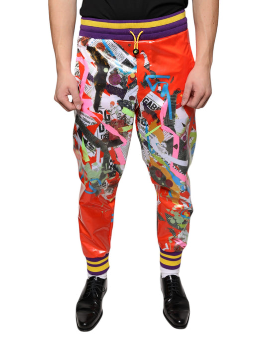 Dolce &amp; Gabbana Multicolor Printed Jogger Sweatpants Pants