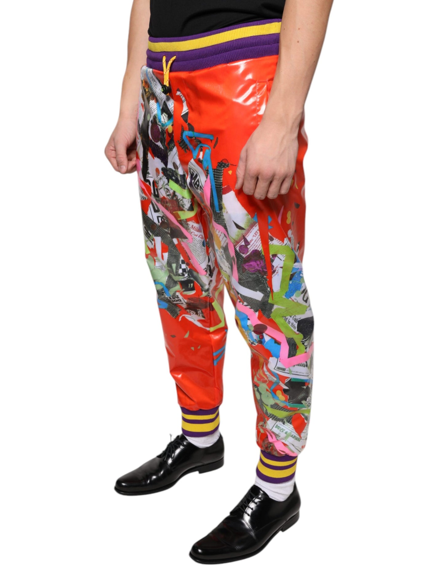 Dolce &amp; Gabbana Multicolor Printed Jogger Sweatpants Pants