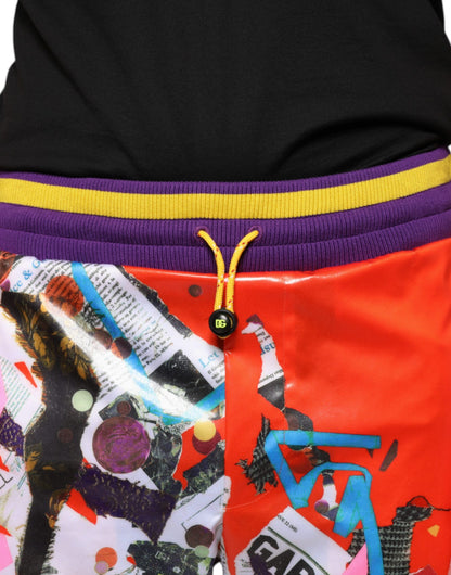 Dolce &amp; Gabbana Multicolor Printed Jogger Sweatpants Pants
