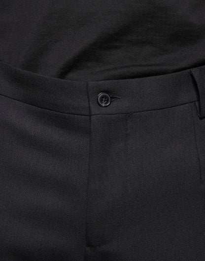 Dolce &amp; Gabbana Black Wool Skinny Dress Formal Pants