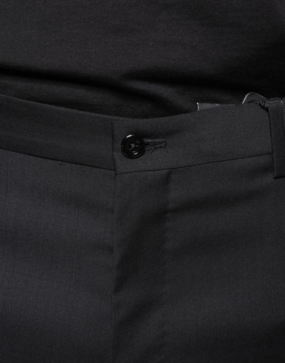 Dolce &amp; Gabbana Black Wool Skinny Men Dress Pants