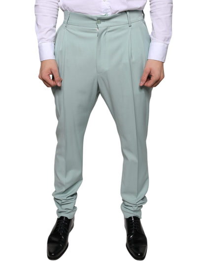 Dolce &amp; Gabbana Mint Green Cotton Dress Pants