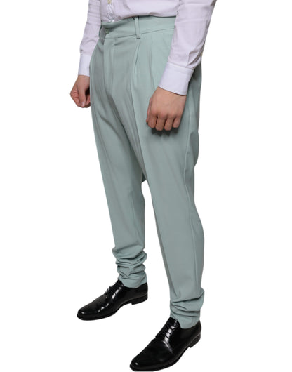 Dolce &amp; Gabbana Mint Green Cotton Dress Pants