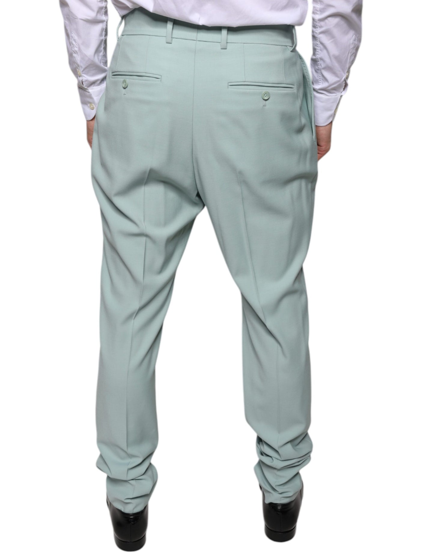 Dolce &amp; Gabbana Mint Green Cotton Dress Pants