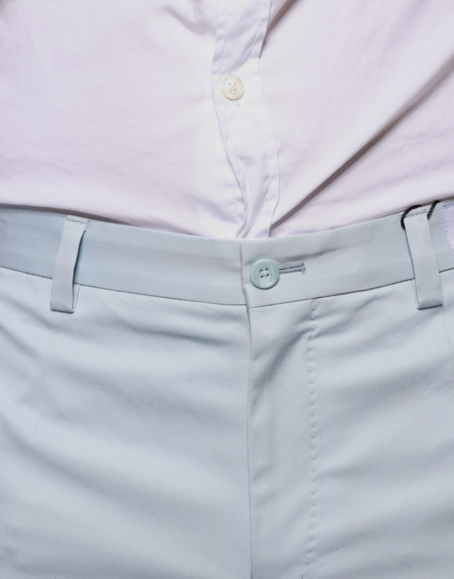 Dolce &amp; Gabbana Light Blue Cotton Dress Pants