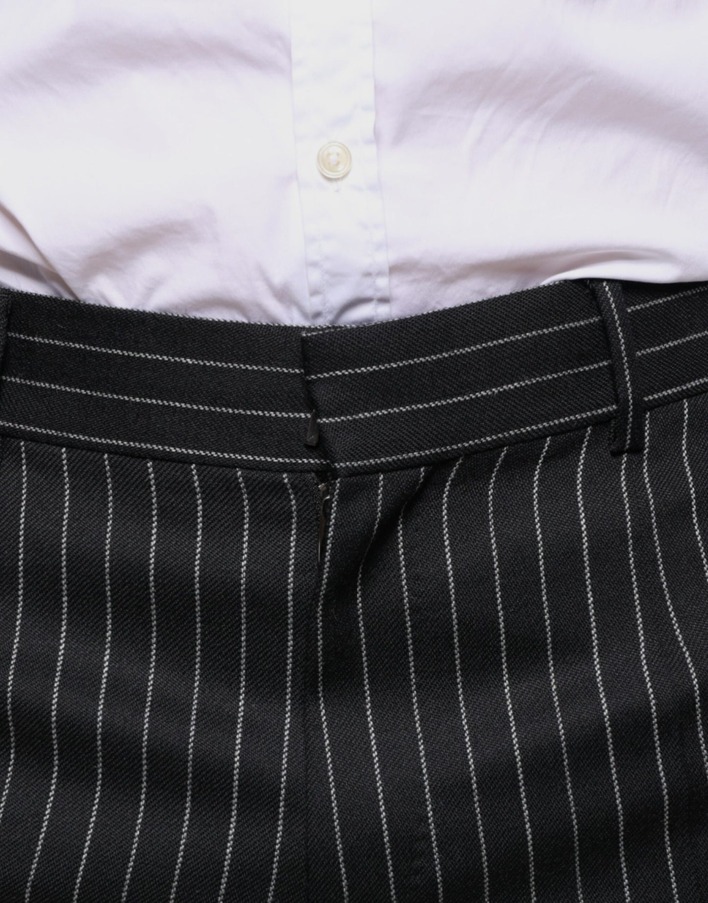 Dolce &amp; Gabbana Black Stripes Skinny Men Dress Pants
