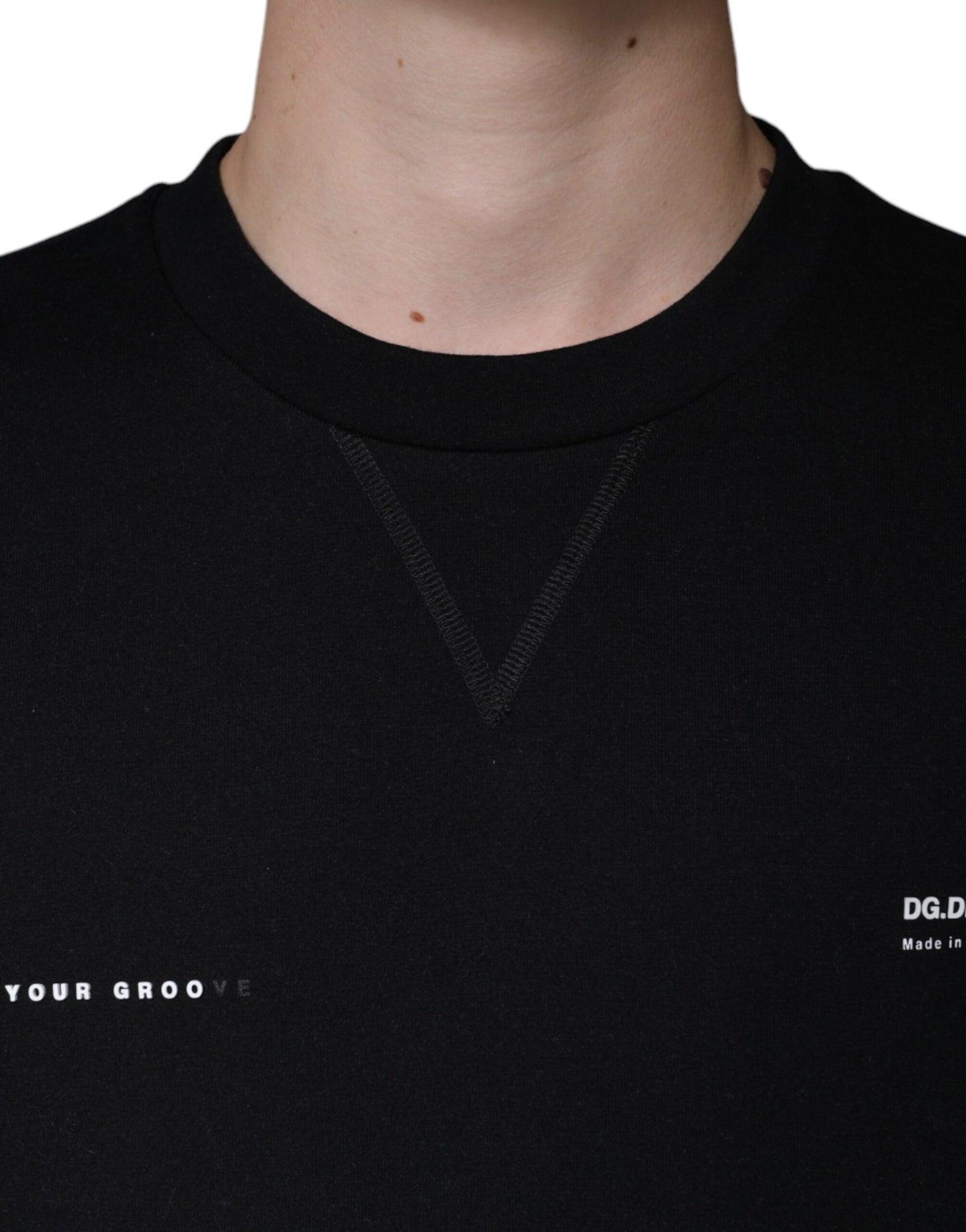 Dolce &amp; Gabbana Black Logo Print CrewNeck Sweatshirt Sweater