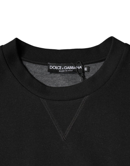Dolce &amp; Gabbana Black Logo Print CrewNeck Sweatshirt Sweater