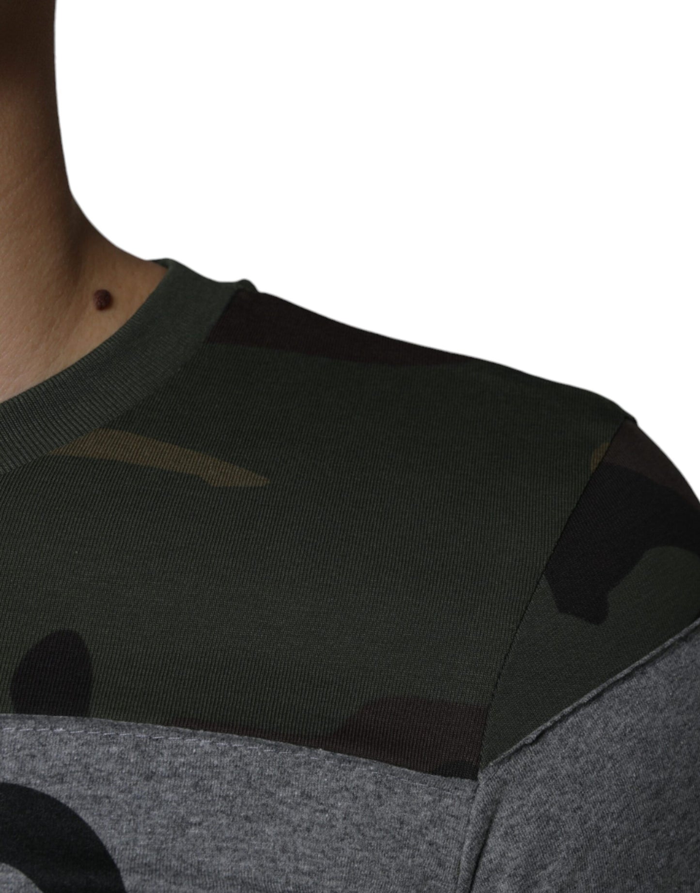 Dolce &amp; Gabbana Multicolor Camouflage Cotton Crew Neck T-shirt