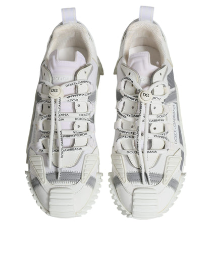 Dolce &amp; Gabbana – Weiße, niedrige Schnürschuhe NS1