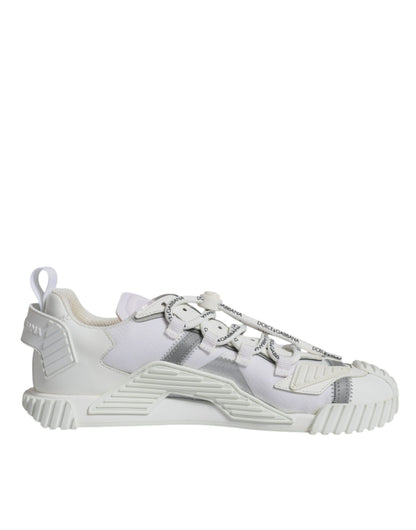 Dolce &amp; Gabbana – Weiße, niedrige Schnürschuhe NS1