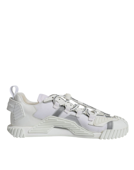 Dolce &amp; Gabbana – Weiße, niedrige Schnürschuhe NS1