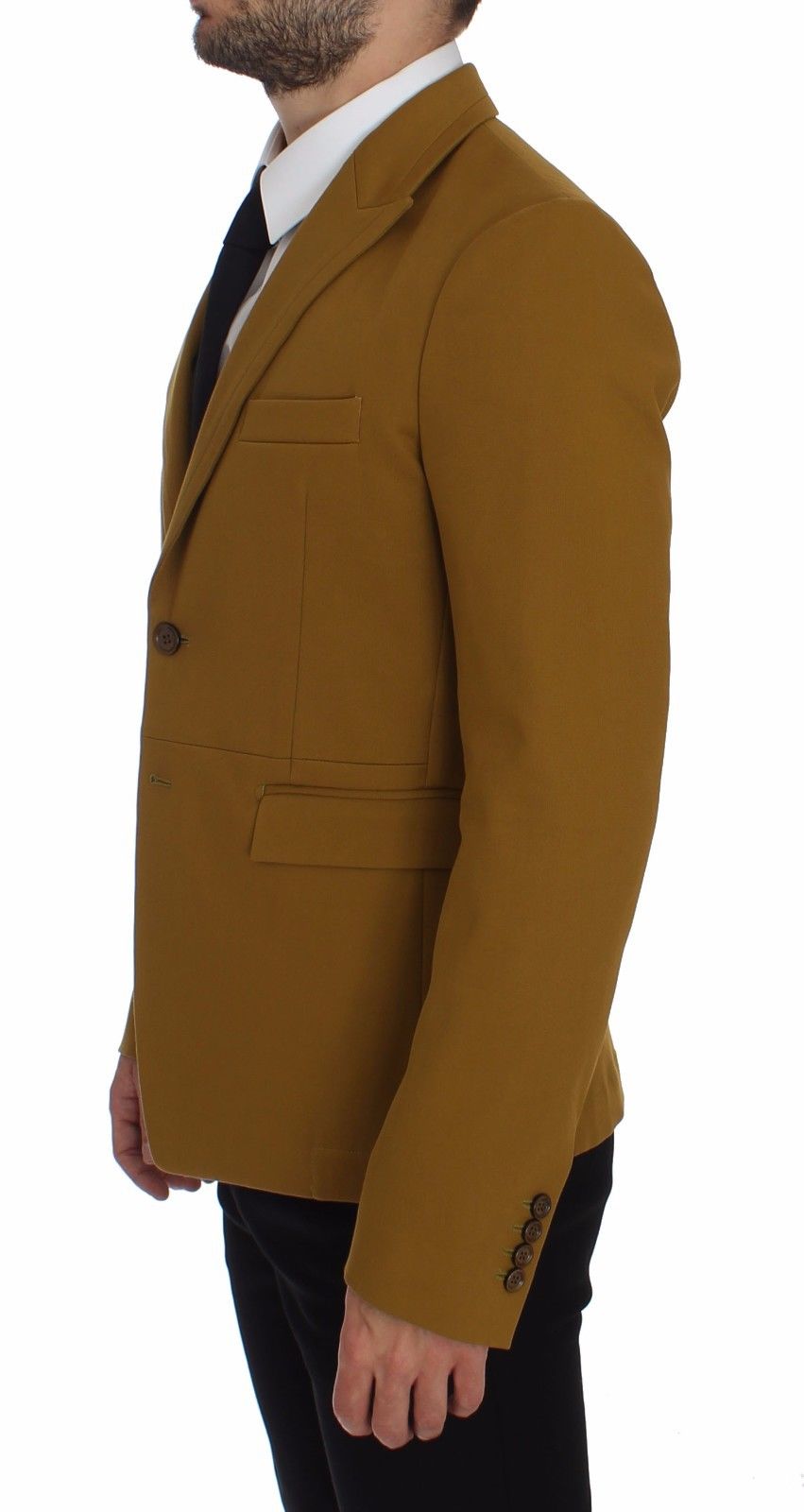 Dolce &amp; Gabbana – Gelber Baumwoll-Stretch-Blazer
