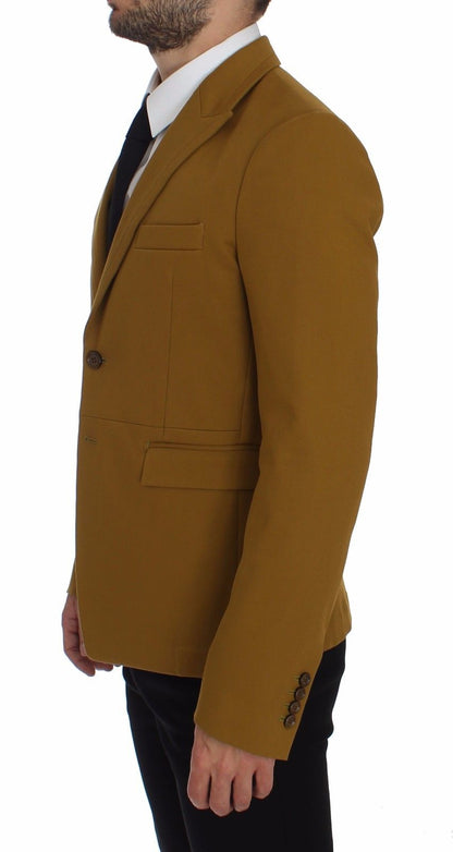 Dolce &amp; Gabbana – Gelber Baumwoll-Stretch-Blazer