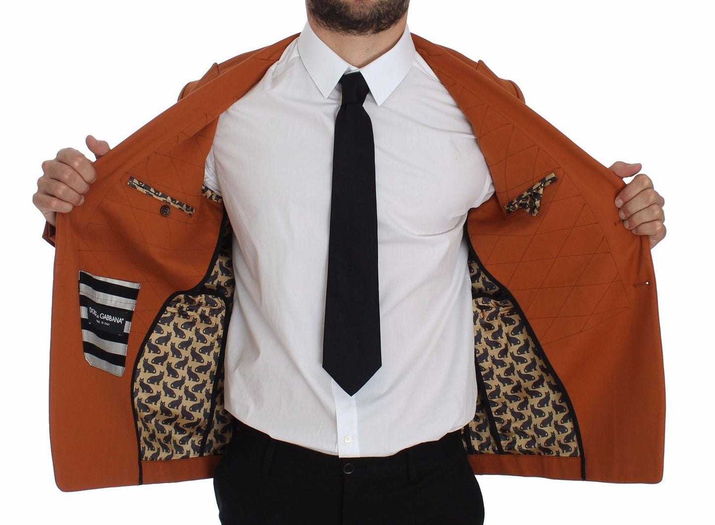 Dolce &amp; Gabbana Oranger Baumwoll-Stretch-Blazer