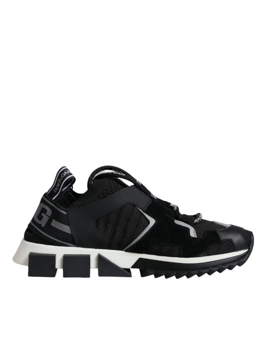 Dolce &amp; Gabbana Sorrento Trekking-Sneakers aus schwarzem Mesh