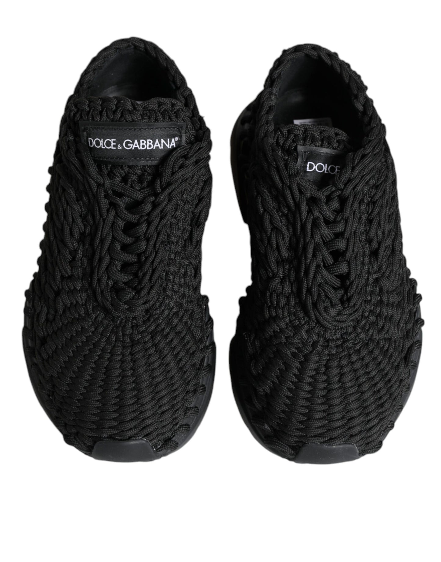 Dolce &amp; Gabbana – Schwarze Daymaster-Sneakers aus Strick