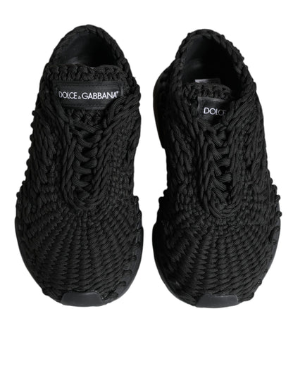 Dolce &amp; Gabbana – Schwarze Daymaster-Sneakers aus Strick