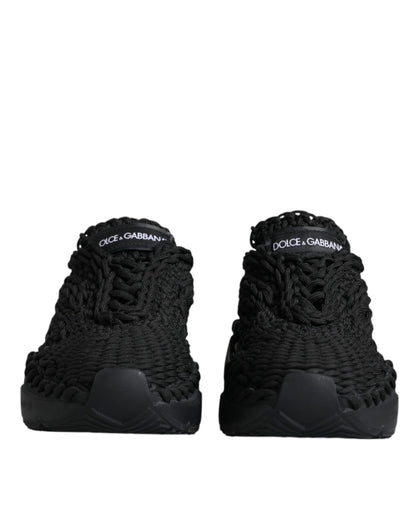 Dolce &amp; Gabbana – Schwarze Daymaster-Sneakers aus Strick