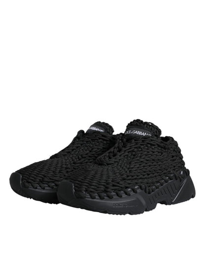 Dolce &amp; Gabbana – Schwarze Daymaster-Sneakers aus Strick