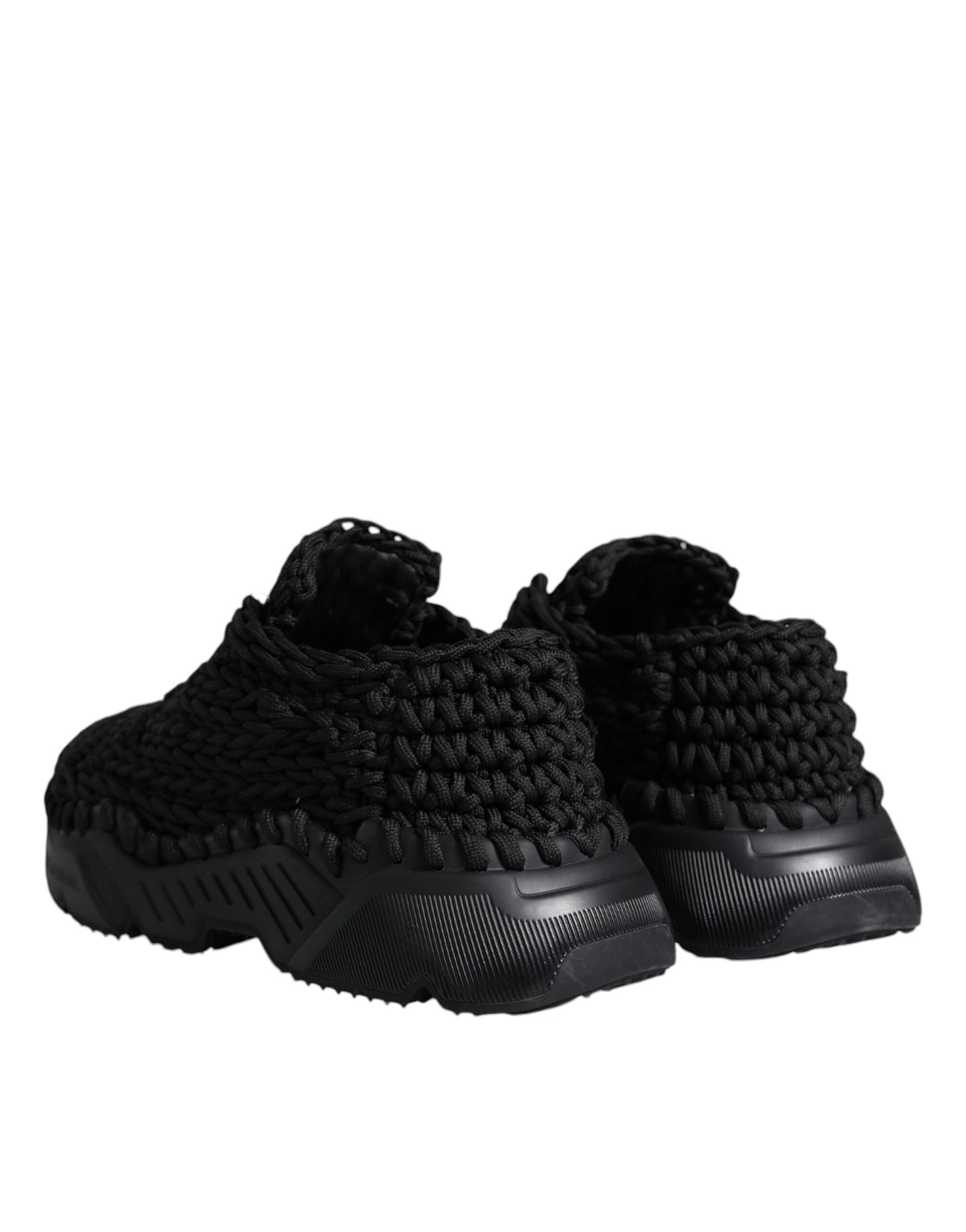Dolce &amp; Gabbana – Schwarze Daymaster-Sneakers aus Strick