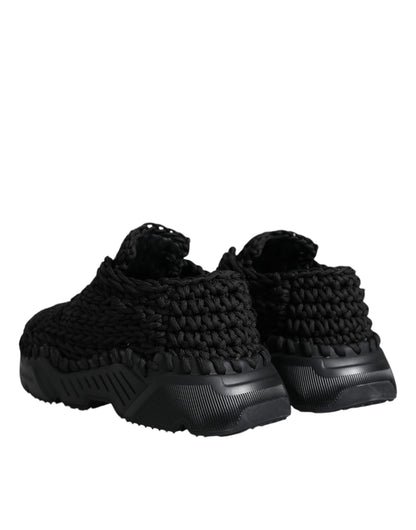 Dolce &amp; Gabbana – Schwarze Daymaster-Sneakers aus Strick