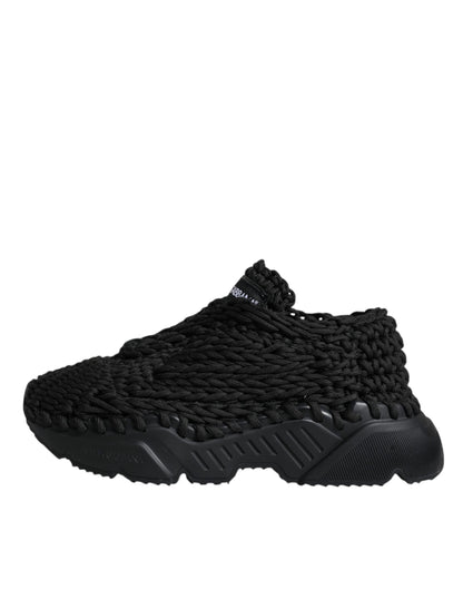 Dolce &amp; Gabbana – Schwarze Daymaster-Sneakers aus Strick