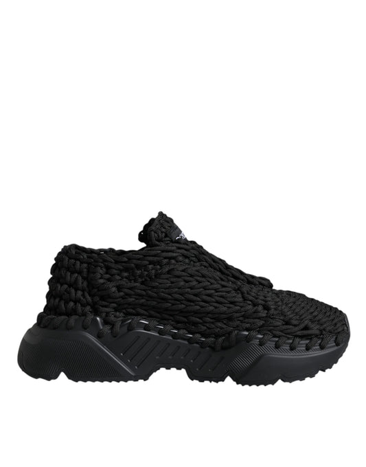 Dolce &amp; Gabbana – Schwarze Daymaster-Sneakers aus Strick
