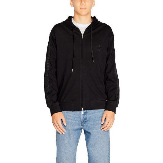 Armani Exchange – Schwarzer Kapuzenpullover aus Baumwolle