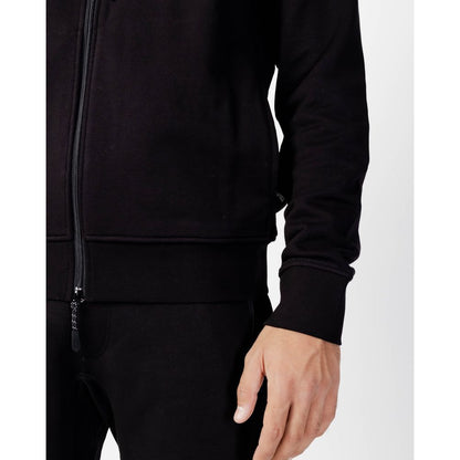Armani Exchange – Schwarzer Kapuzenpullover aus Baumwolle