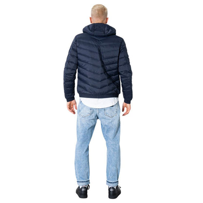 Armani Exchange Blue Polyester Jackets & Coat