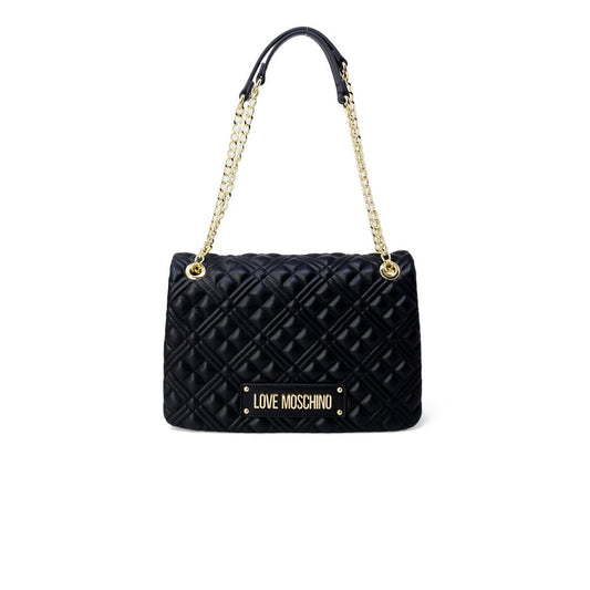 Love Moschino – Goldfarbene Polyethylen-Handtasche