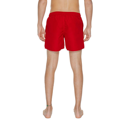 EA7 Emporio Armani – Rote Badeshorts aus Polyester
