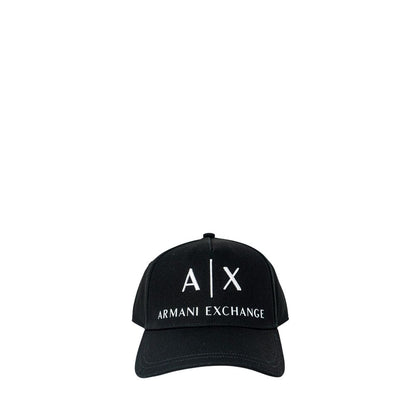 Armani Exchange – Schwarze Baseballkappe aus Baumwolle