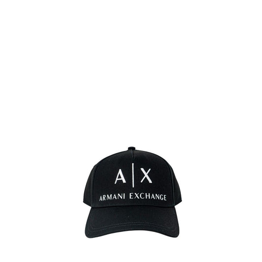 Armani Exchange – Schwarze Baseballkappe aus Baumwolle