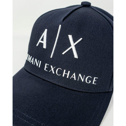 Armani Exchange – Baseballmütze aus blauer Baumwolle