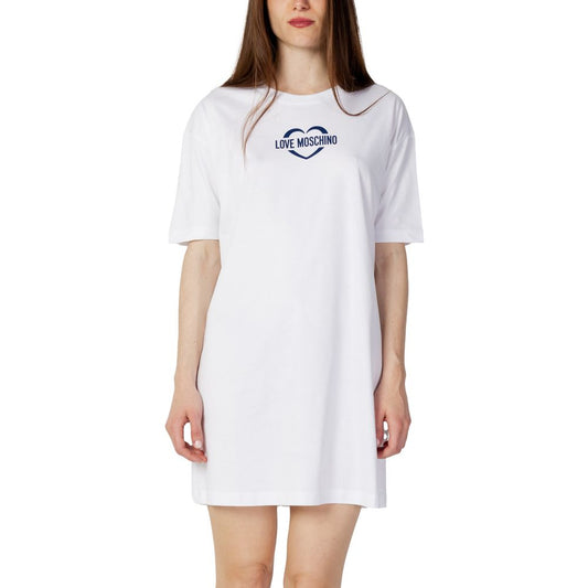 Love Moschino – Weiße Baumwollshorts
