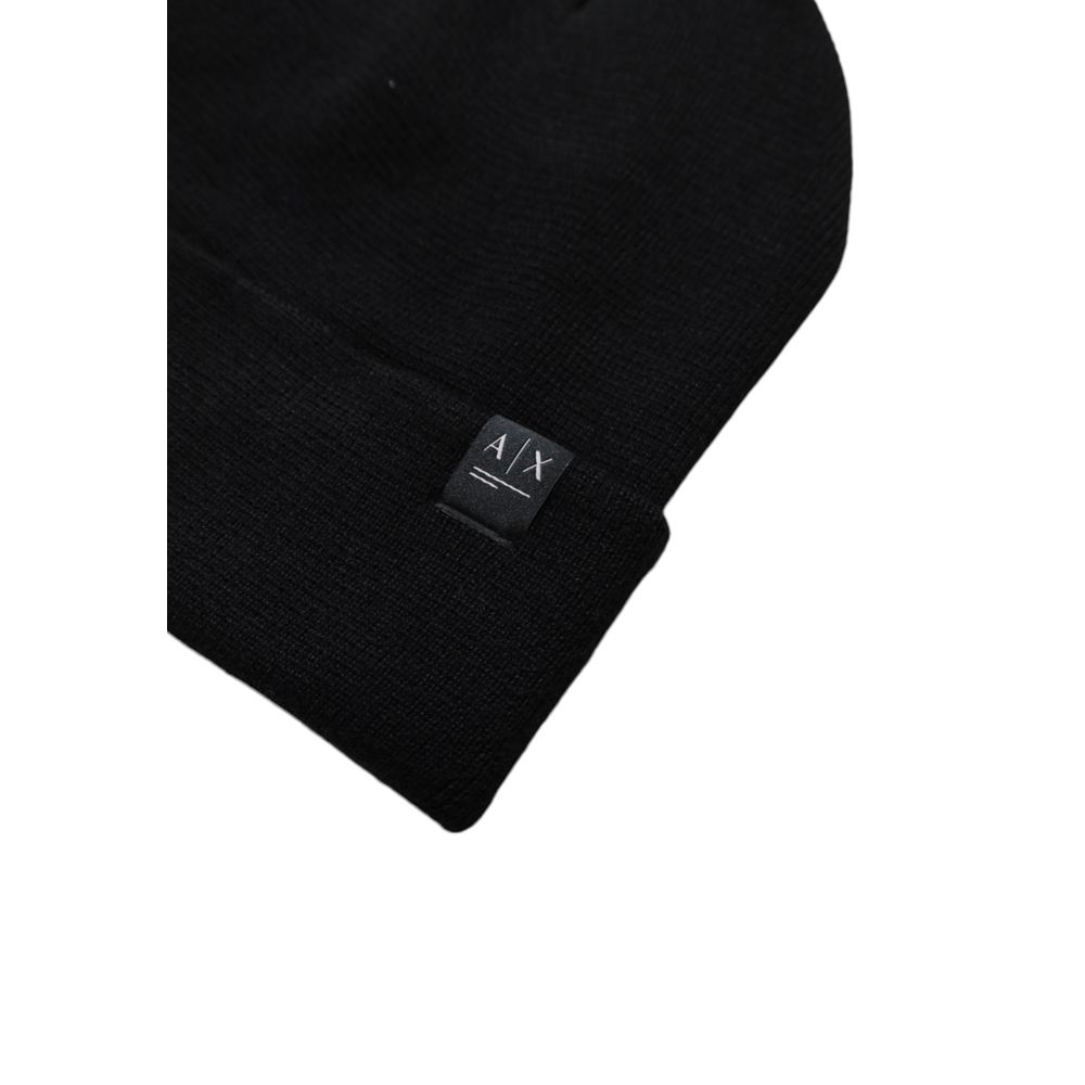 Armani Exchange – Schwarze Baseballkappe aus Polyester