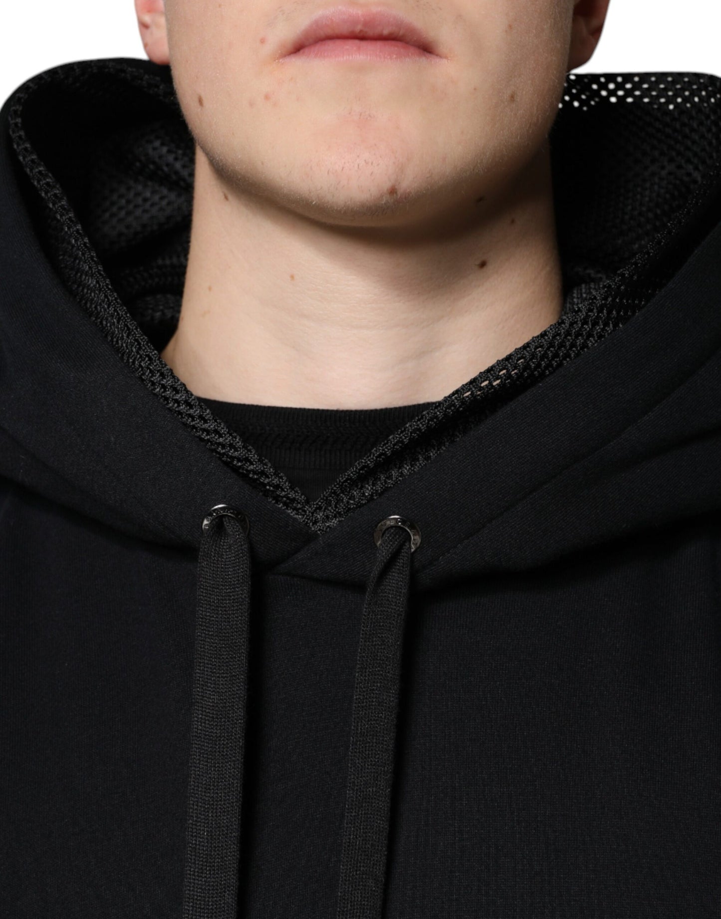 Dolce &amp; Gabbana Black Hooded Pullover Men Sweatshirt Sweater