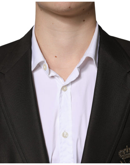 Dolce &amp; Gabbana Blazer Braun Grün Bienenwolle Jacke Mantel