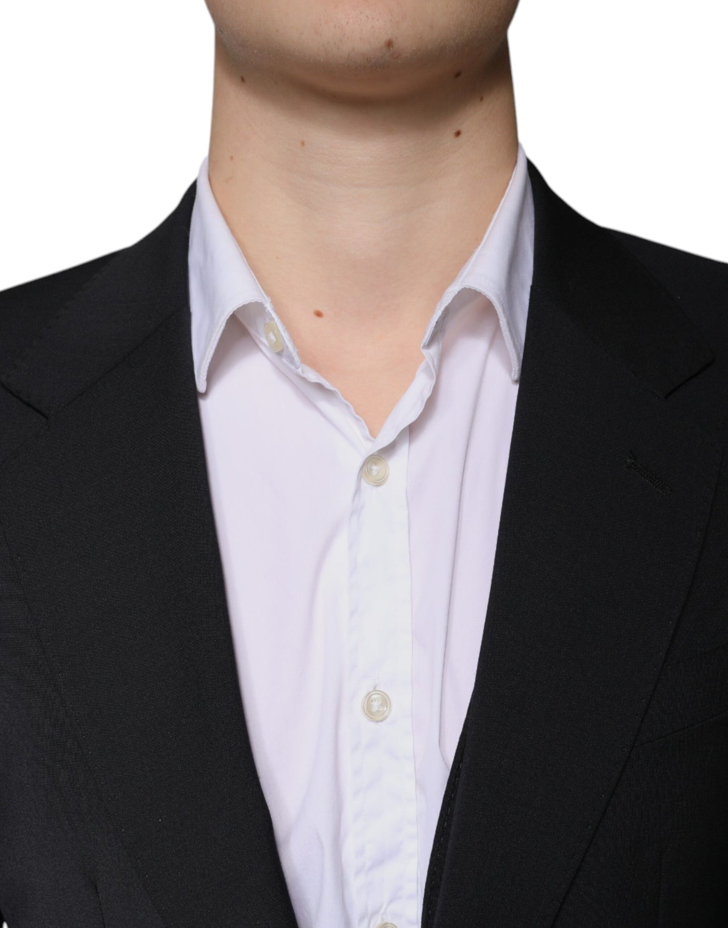 Dolce &amp; Gabbana Black Wool 3 Piece Slim Fit Formal Men Suit