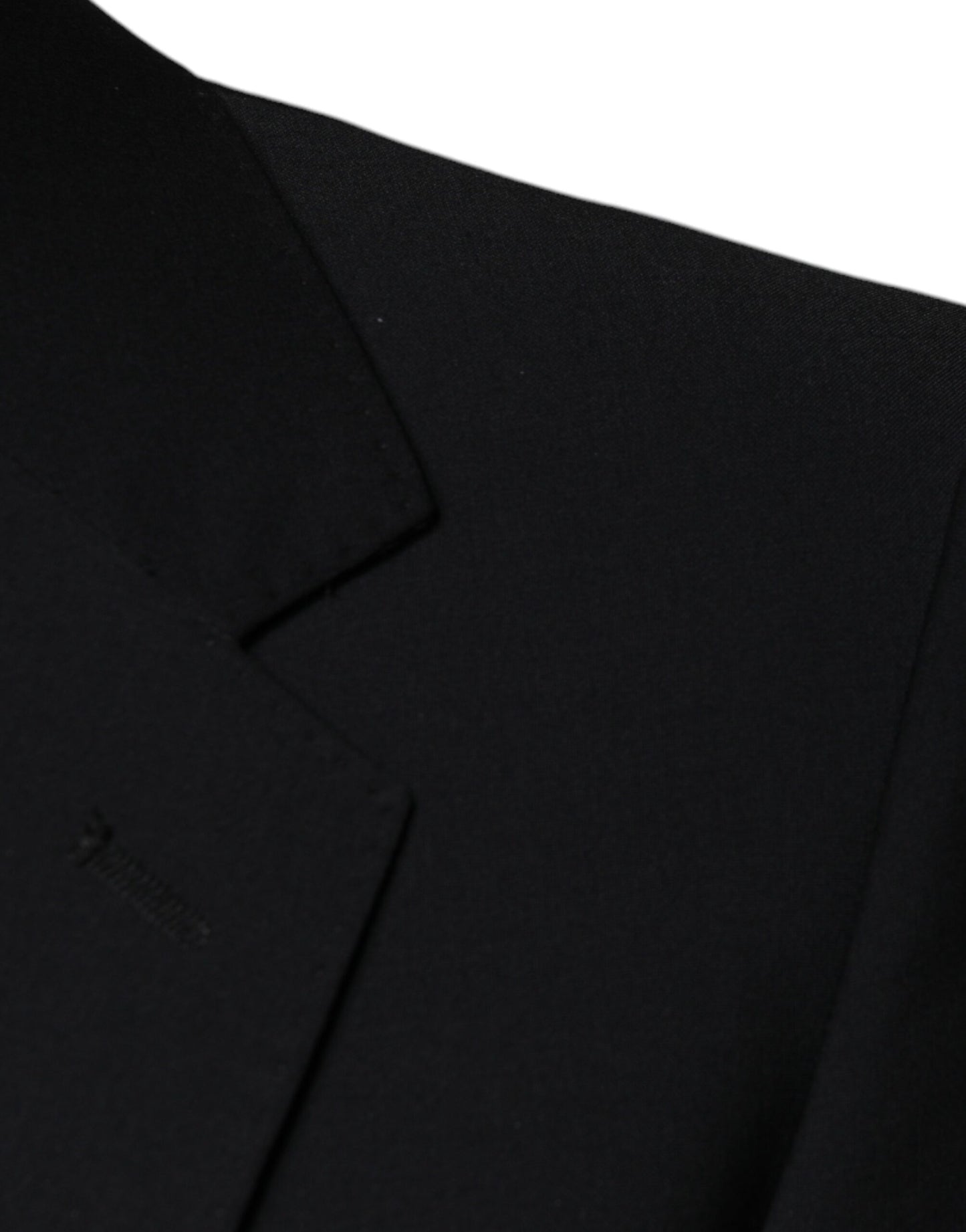 Dolce &amp; Gabbana Black Wool 3 Piece Slim Fit Formal Men Suit