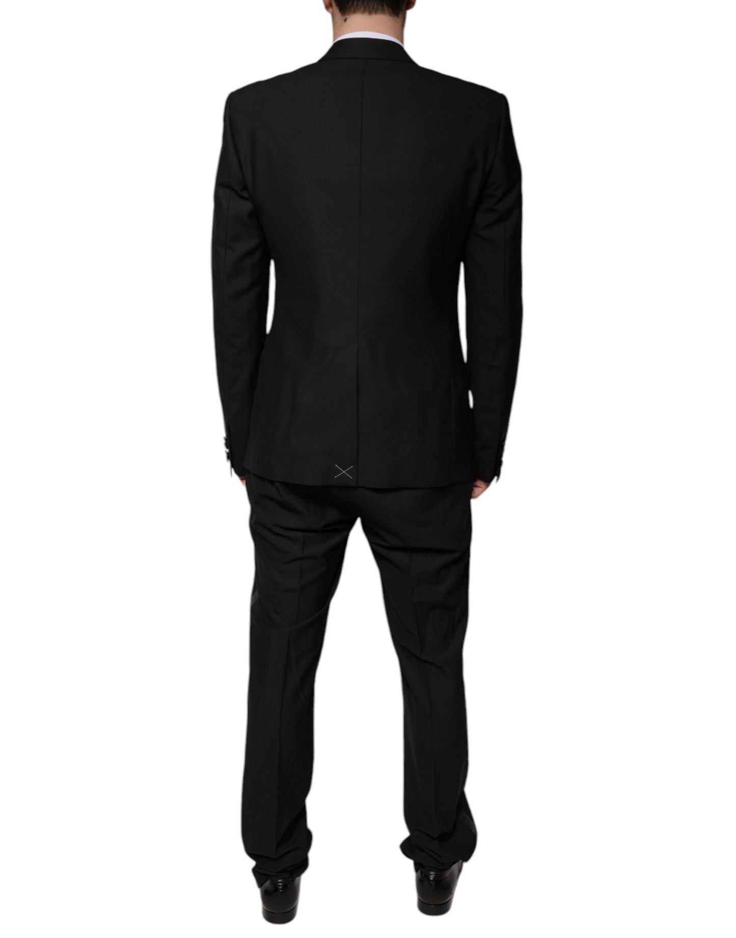 Dolce &amp; Gabbana Black Wool 3 Piece Slim Fit Formal Suit