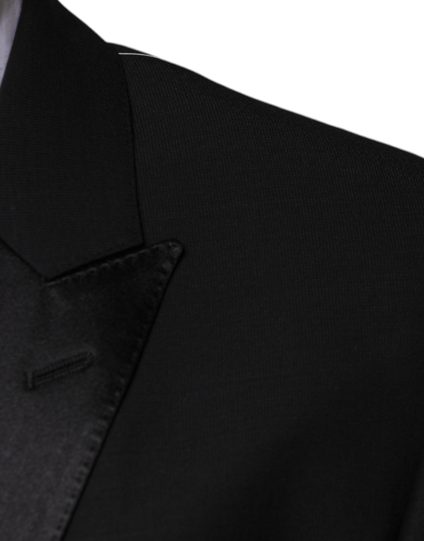 Dolce &amp; Gabbana Black Wool 3 Piece Slim Fit Formal Suit