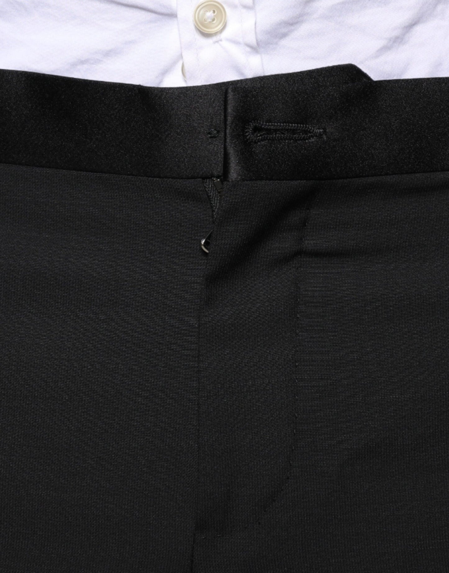 Dolce &amp; Gabbana Black Wool 3 Piece Slim Fit Formal Suit